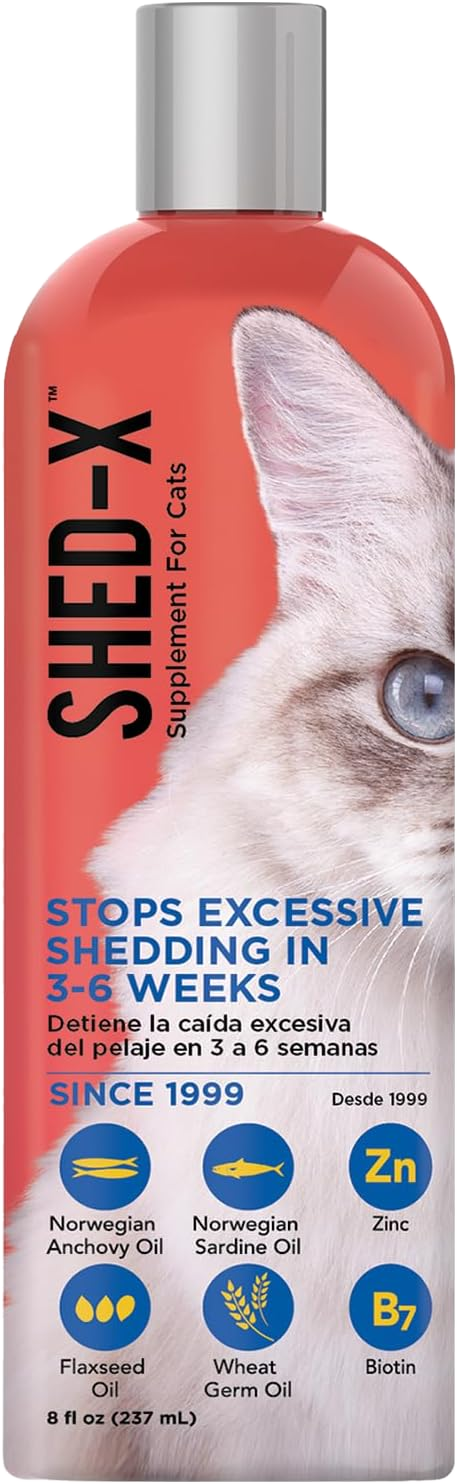 Shed-X Liquid Cat Supplement, 8 oz — Skin, Coat & Shedding